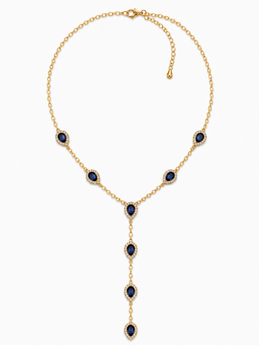 Carmine Necklace - Blue Sapphire