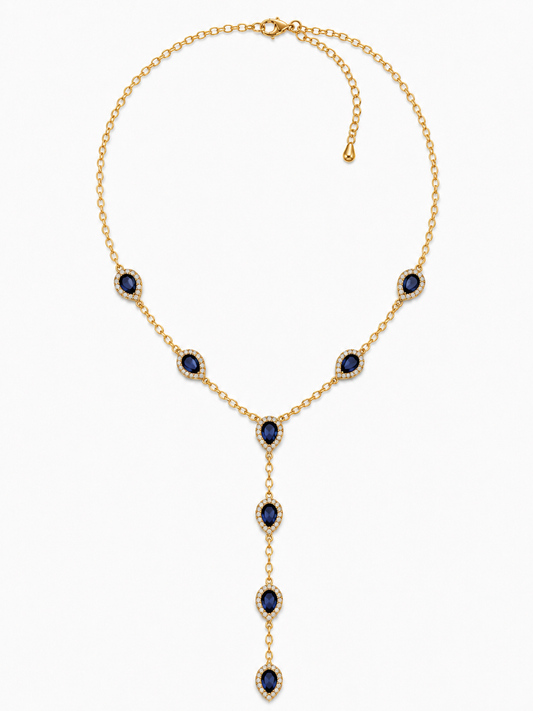 Carmine Necklace - Blue Sapphire