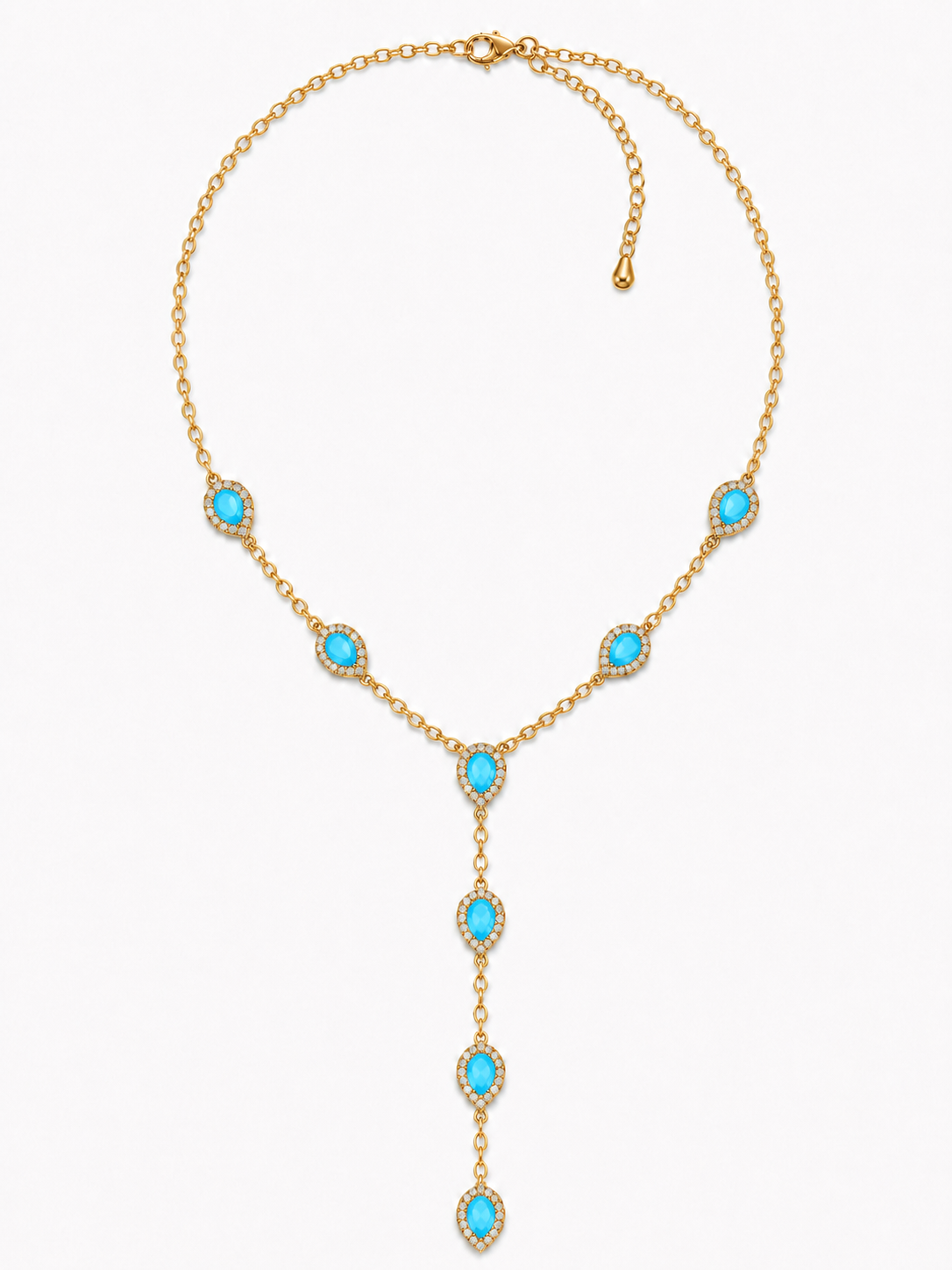 Carmine Necklace - Baby Blue