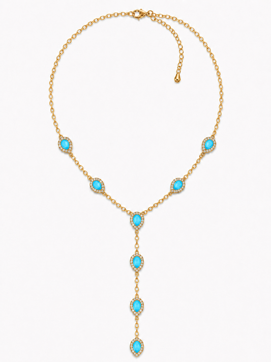 Carmine Necklace - Baby Blue